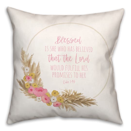 Blessed is She 18" x 18" Throw Pillow